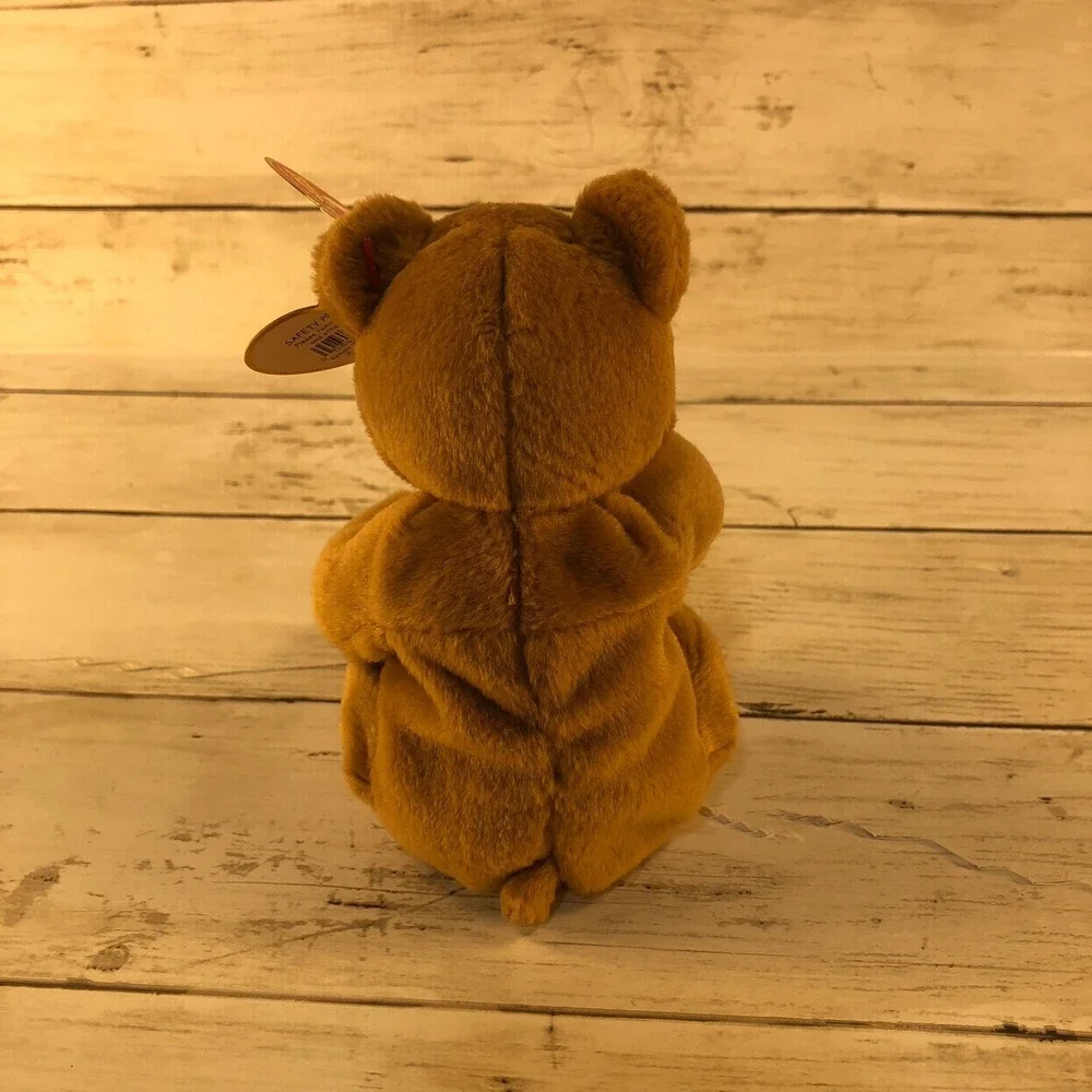 Ty Beanie Babies Shortstop Baseball Bear Brown Plush Toy‎ 2005